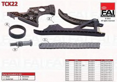 FAI AUTOPARTS tck22 -  Комплект цепи привода распредвала